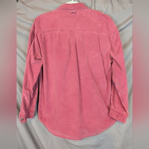 M. Fine & Sons medium button down shirt in soft red/mauve - Picture 2 of 12